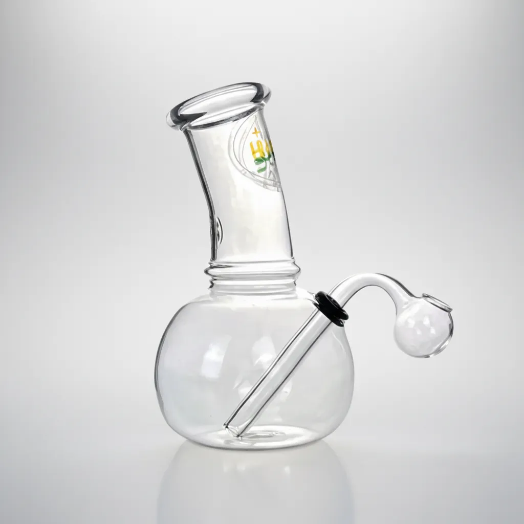 Small Crack Bong 14cm with Glass Pipe 11cm