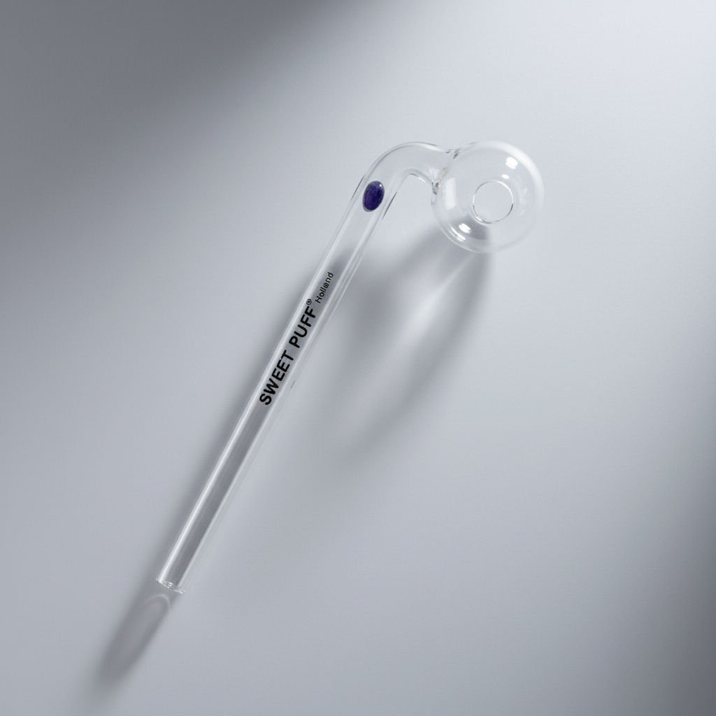 Sweet Puff Glass Pipe 14cm Coloured Balancer