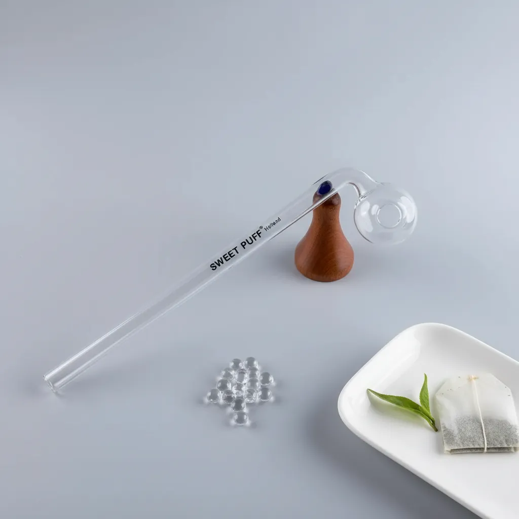 Sweet Puff Glass Pipe 14cm Coloured Balancer