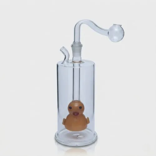 Baby Duck Water Pipe 13cm with Mini Bubbler Glass Pipe