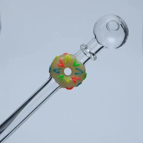 Sprinkles Donut Sweet Puff Glass Pipe 14cm Yellow